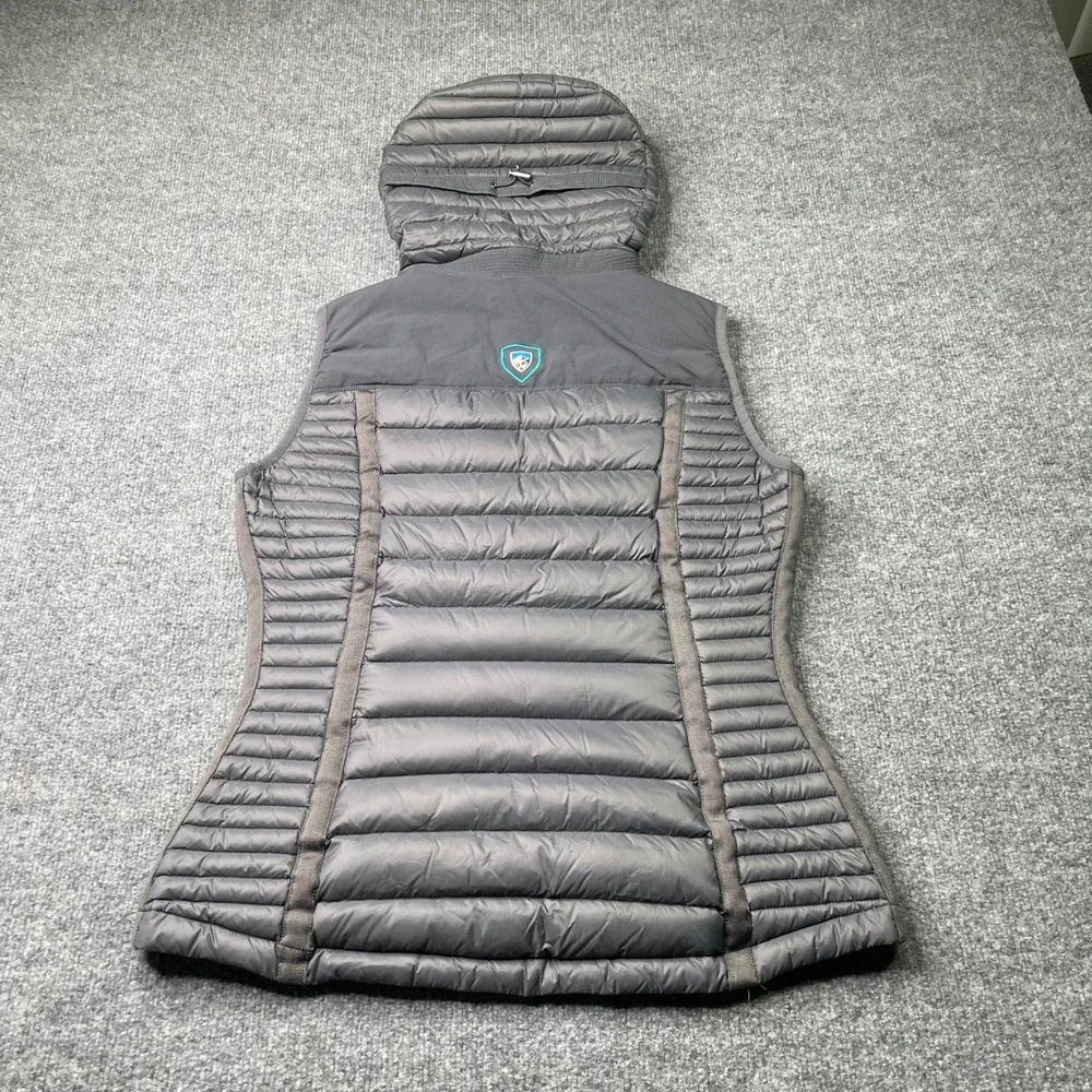 KUHL Spyfire Hooded Vest Women's Medium Gray Down Puffer